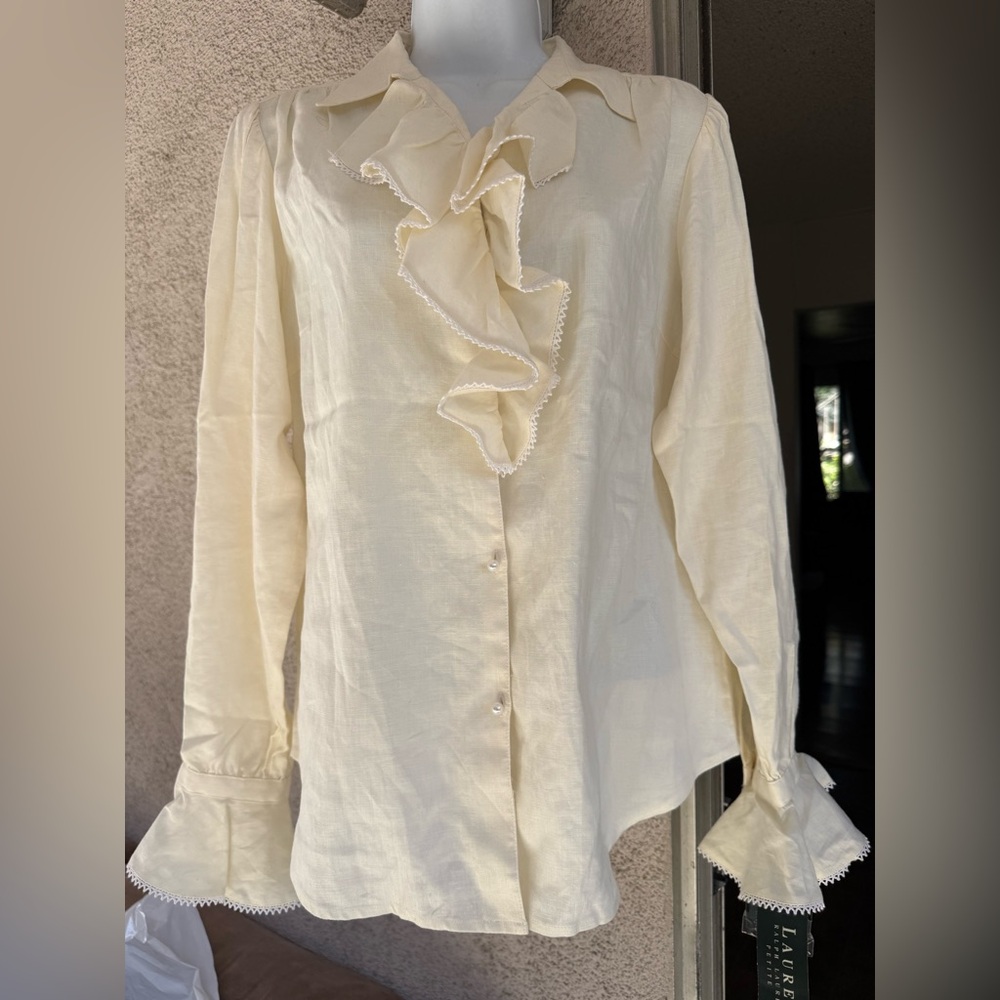 Lauren Ralph Lauren pearl Button Down shirt